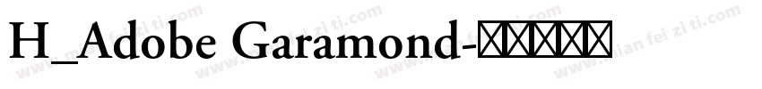 H_Adobe Garamond字体转换